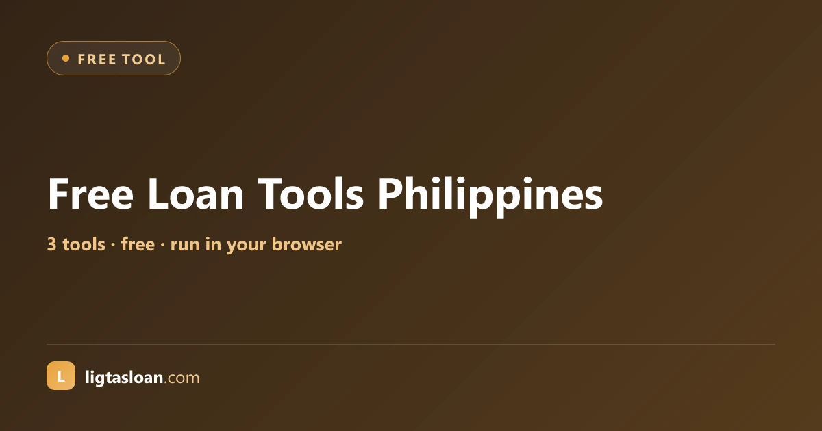 Free Loan Tools Philippines